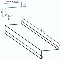 Parapet Wąski (do 14 cm) 5 cm x 100 cm