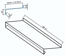 Parapet Wąski (do 14 cm) 3 cm x 200 cm