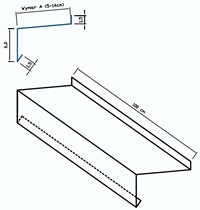 Parapet Wąski (do 14 cm) 6 cm x 100 cm