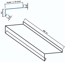 Parapet Wąski (do 14 cm) 4 cm x 200 cm