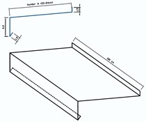 Parapet Standard (do 24 cm) 6 cm x 100 cm