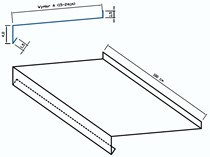 Parapet Standard (do 24 cm) 4 cm x 100 cm