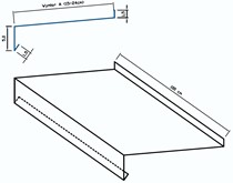 Parapet Standard (do 24 cm) 5 cm x 100 cm