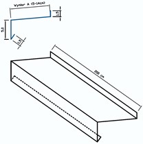 Parapet Wąski (do 14 cm) 5 cm x 200 cm